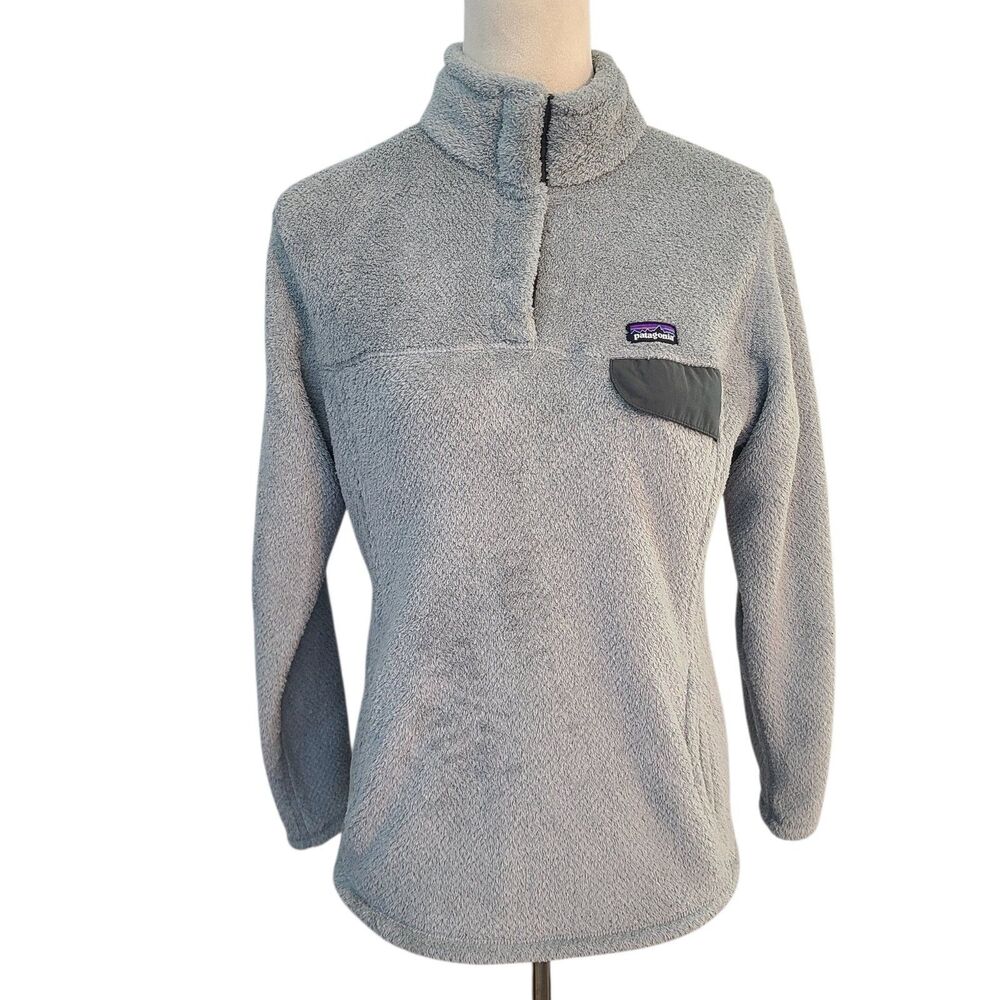 Boys Girls Unisex Gray Patagonia 65586 Re-Tool Snap-T Fleece Pullover XXL 16-18